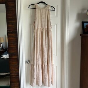 Bohme Cream Gingham Maxi Dress